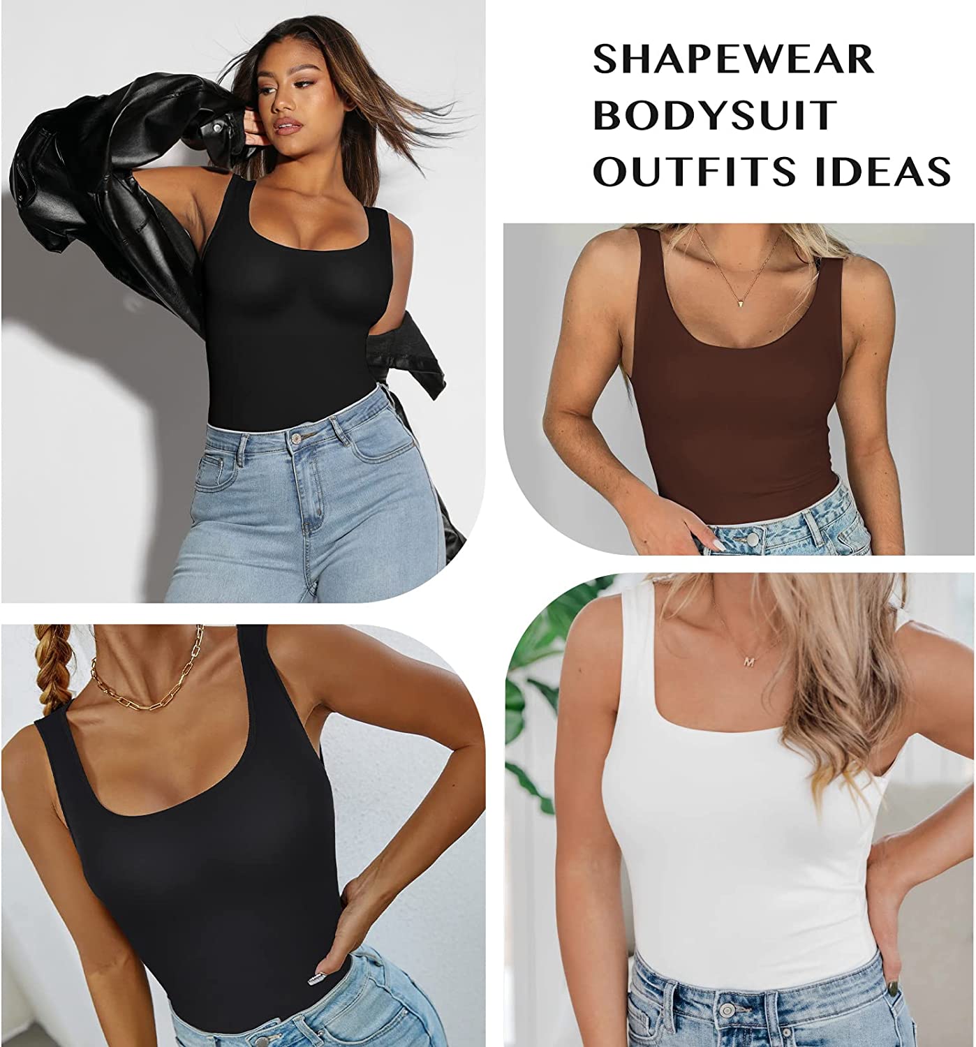 FeelinGirl Bodysuit for Women Tummy Control Seamless Fashion Thong Tops Short/Half/Short Puff/Long Puff Sleeve - Image 6